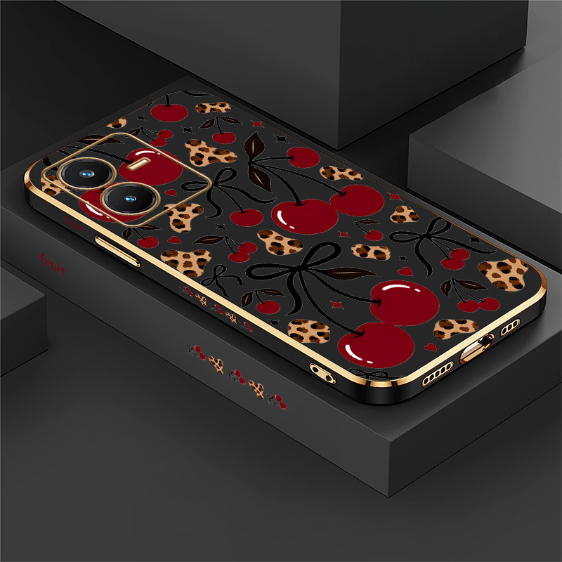 Vivo V40 - Print Cherry Case voor Vivo V40