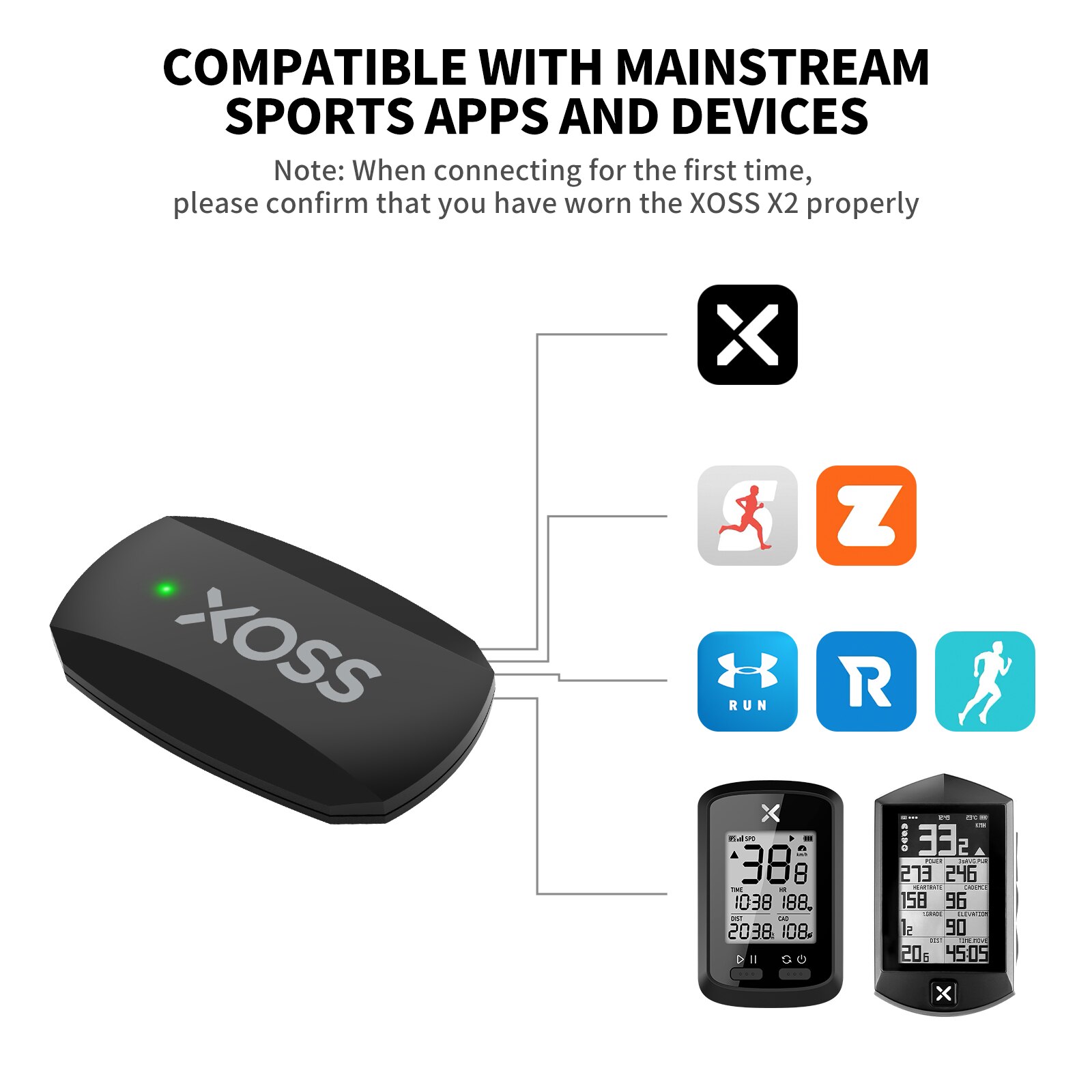 XOSS X2 Borstband Hartslagmete - Breath Rate Monitor recensie en prijs
